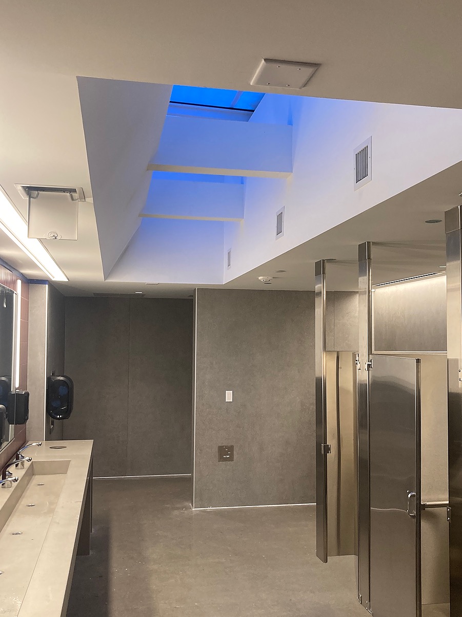 Completed drywall wall with smooth finish